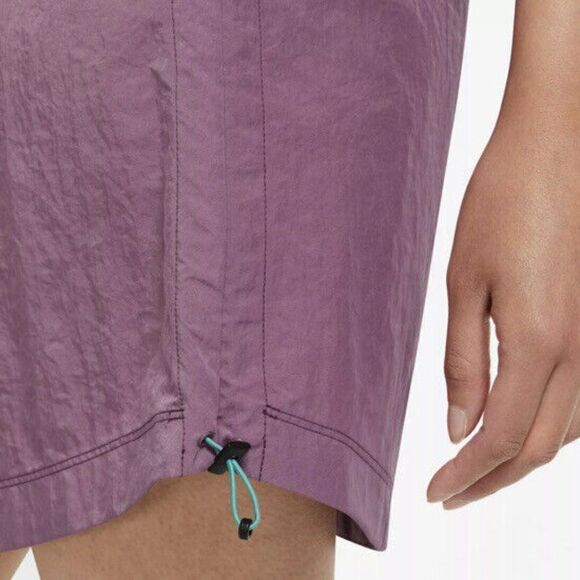 Nike Women's Sportwear Swoosh Woven High Rise Skirt Purple - Picture 3 of 11